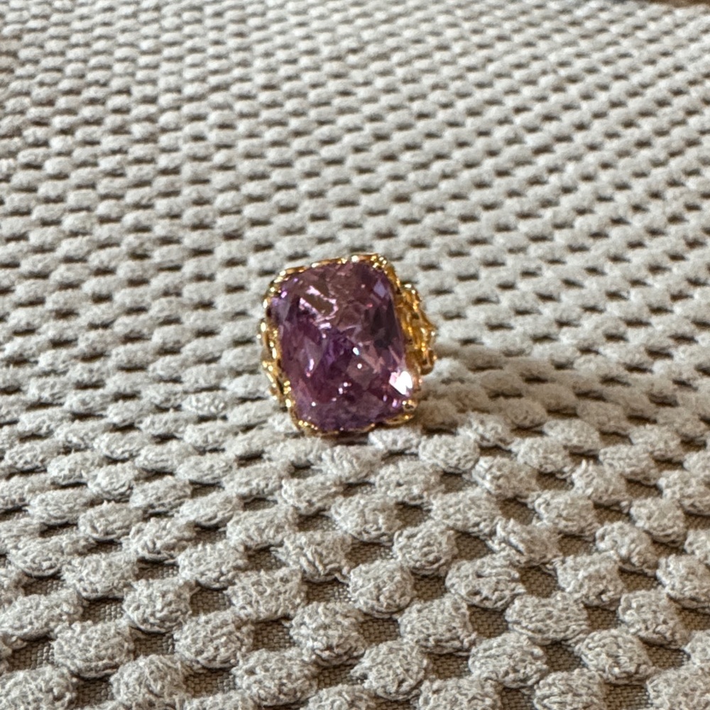 Elegant Park Lane Gold and Purple Women's Ring Size 7